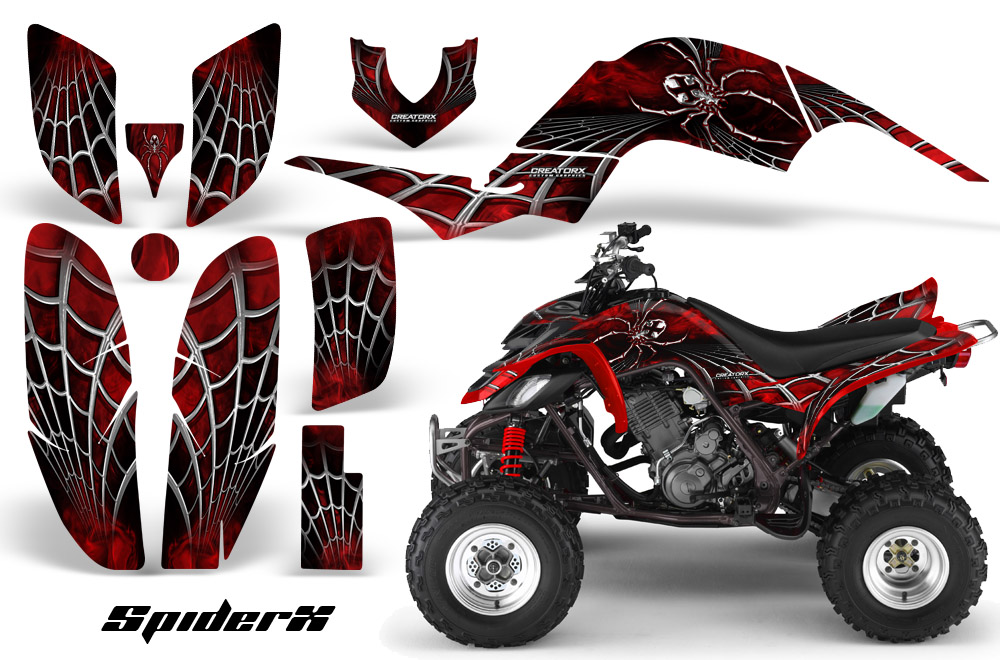 Yamaha Raptor 660 Graphics Kit SpiderX Red